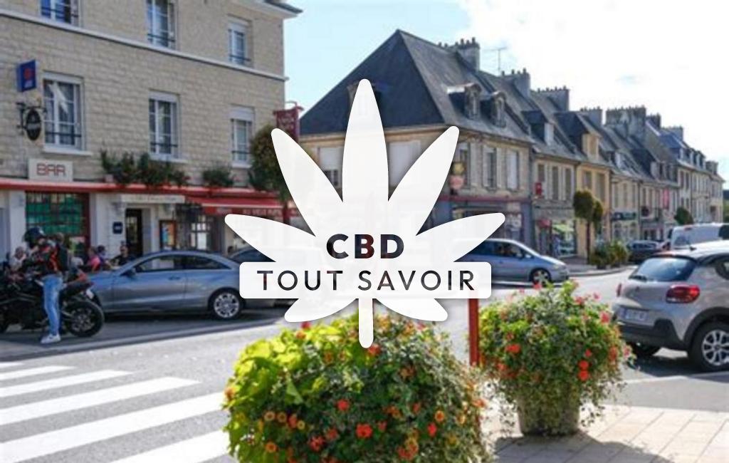 Village à Villers-Bocage avec feuille Cannabis CBD