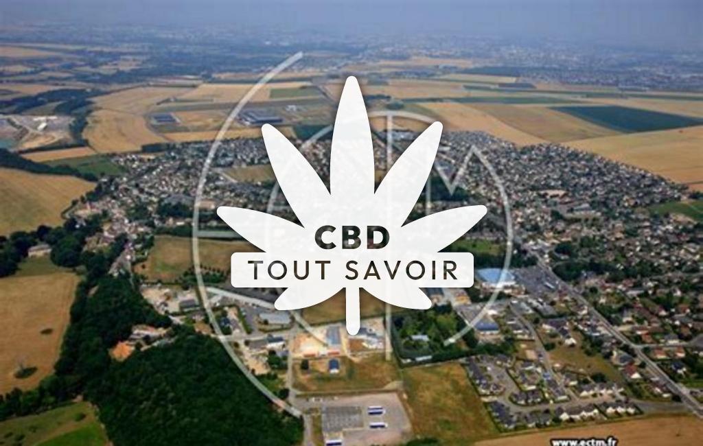 Village à Saint-Andre-sur-Orne avec feuille Cannabis CBD