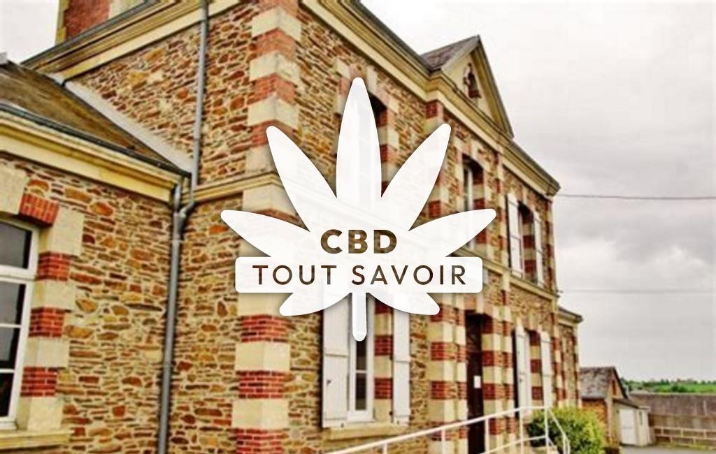 Village à Cartigny-l'Epinay avec feuille Cannabis CBD