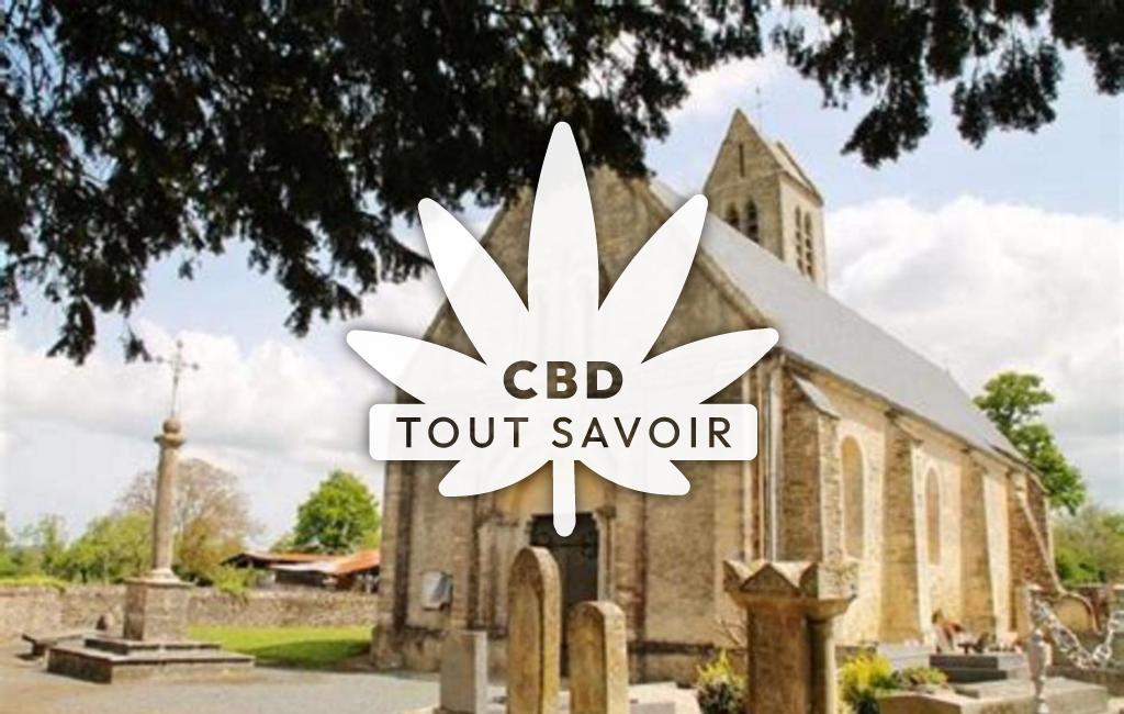Village à Le-Breuil-en-Bessin avec feuille Cannabis CBD