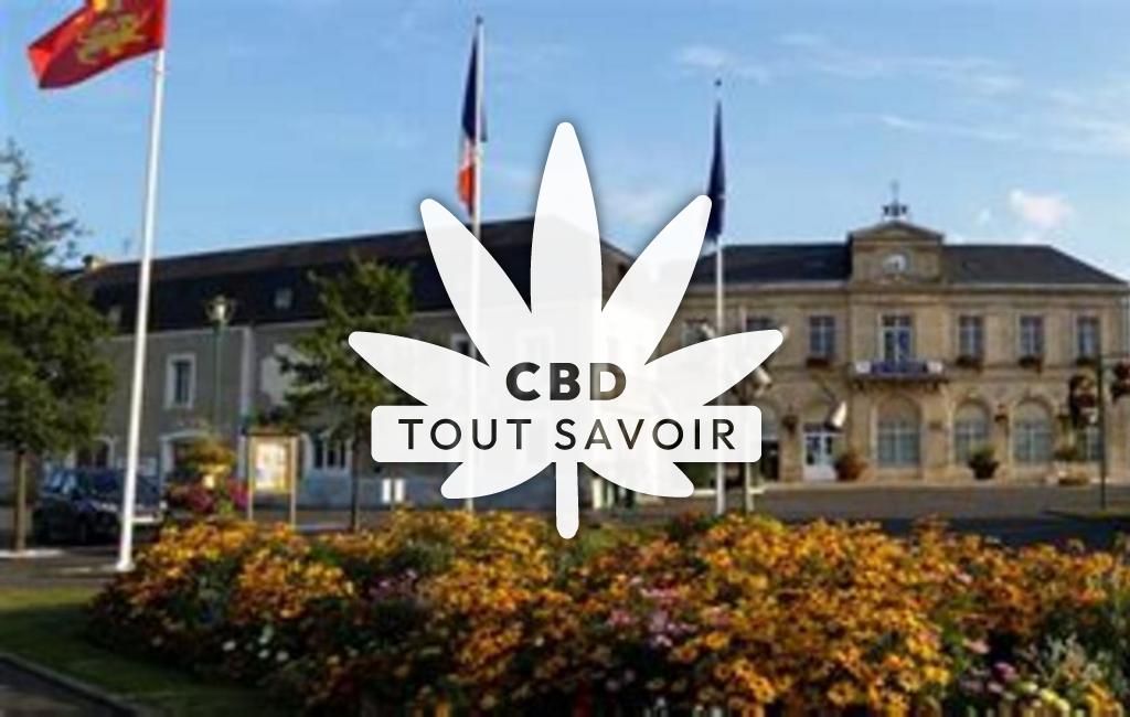 Village à Le-Molay-Littry avec feuille Cannabis CBD