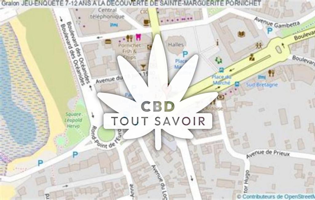 Village à Sainte-Marguerite-D'Elle avec feuille Cannabis CBD