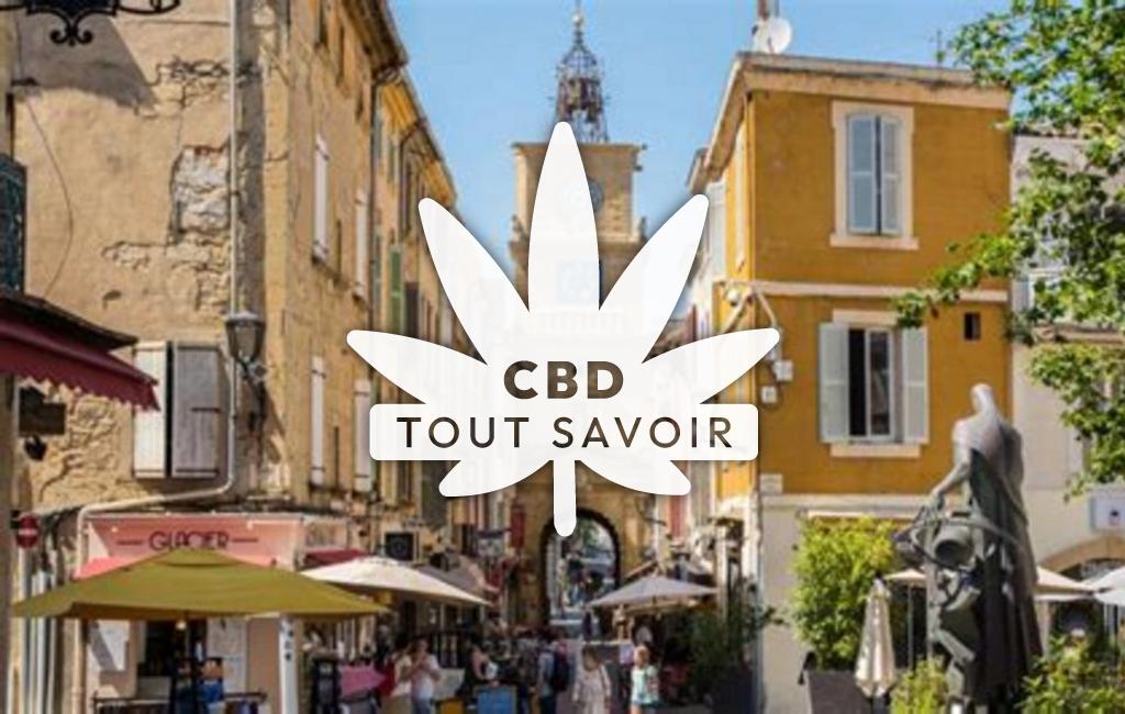 Village à Saon avec feuille Cannabis CBD