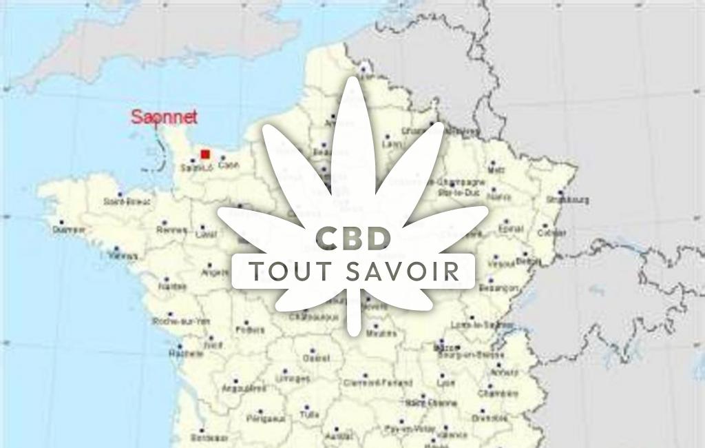 Village à Saonnet avec feuille Cannabis CBD