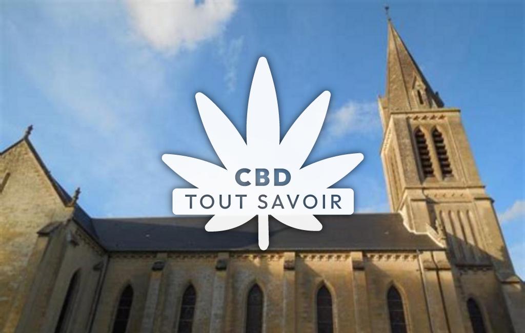 Village à Bonnebosq avec feuille Cannabis CBD