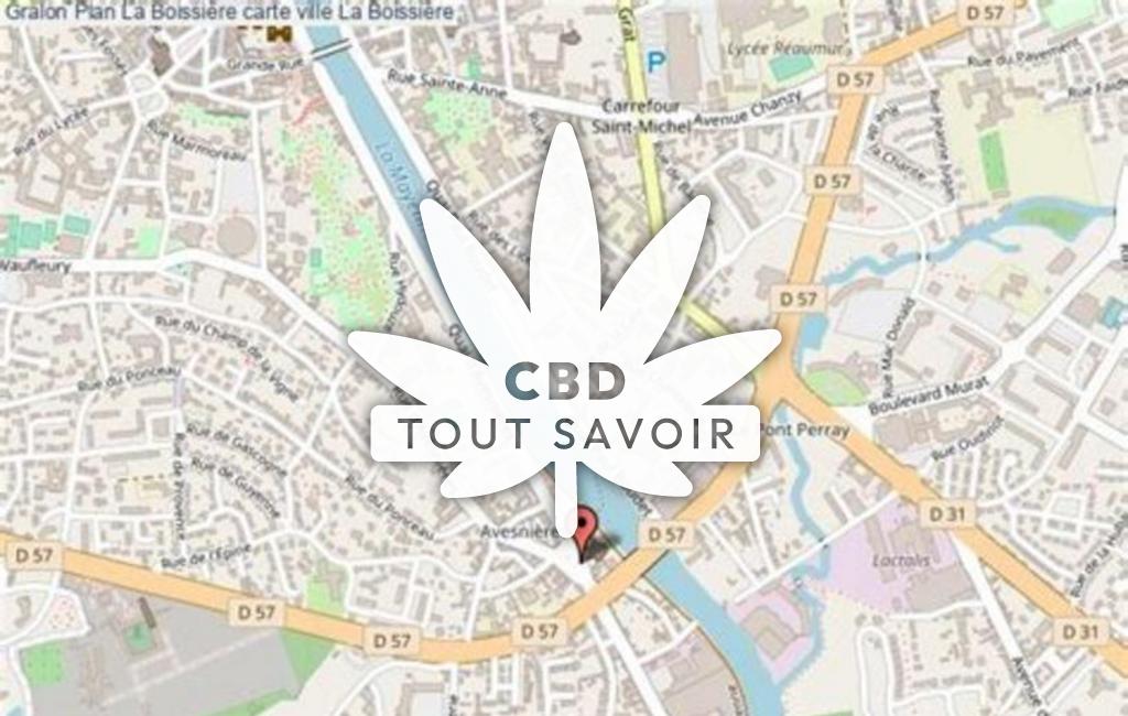 Village à La-Boissiere avec feuille Cannabis CBD