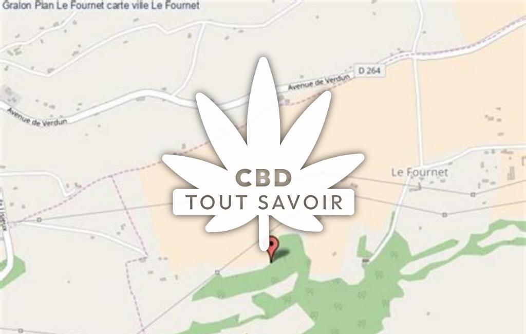 Village à Le-Fournet avec feuille Cannabis CBD