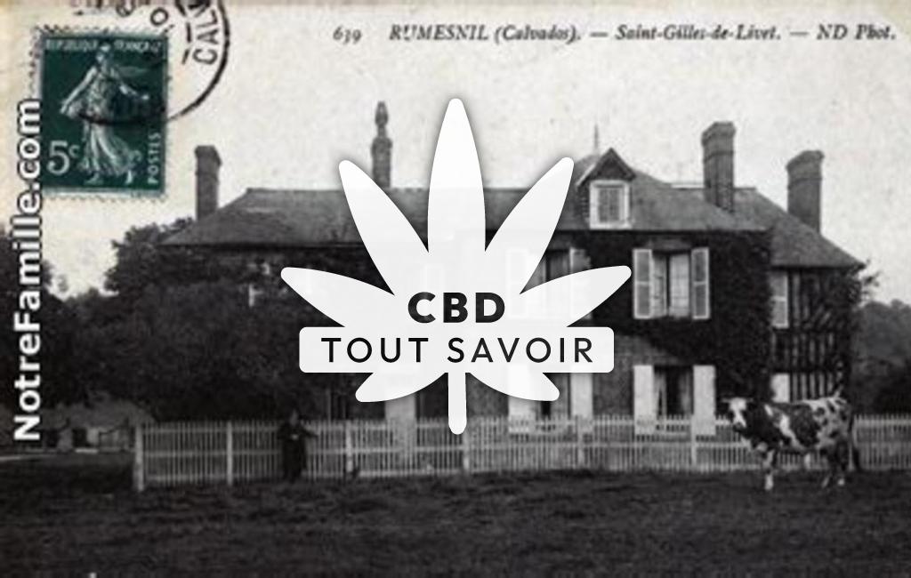 Village à Rumesnil avec feuille Cannabis CBD