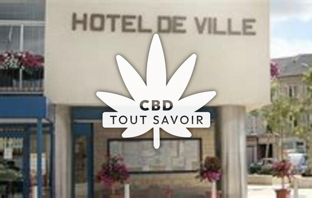 Village à Argences avec feuille Cannabis CBD