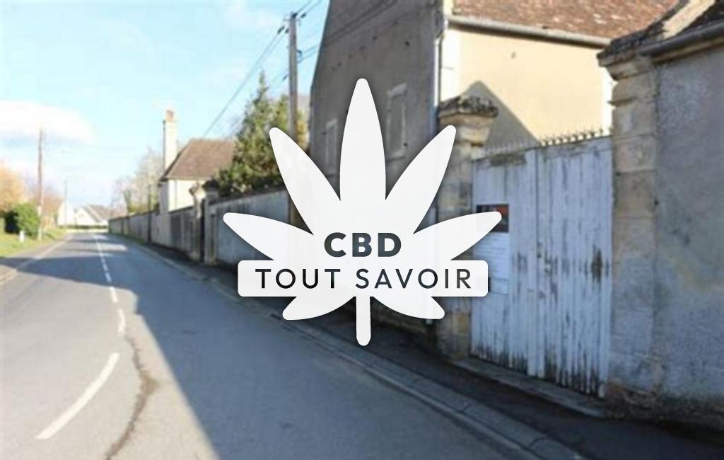 Village à Bellengreville avec feuille Cannabis CBD