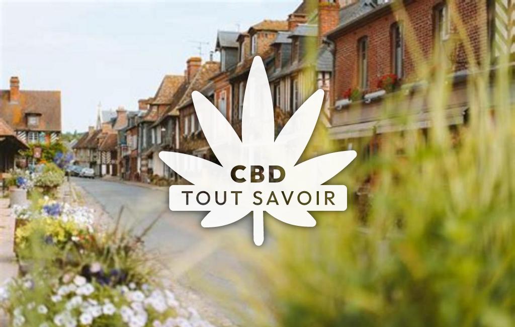 Village à Cleville avec feuille Cannabis CBD