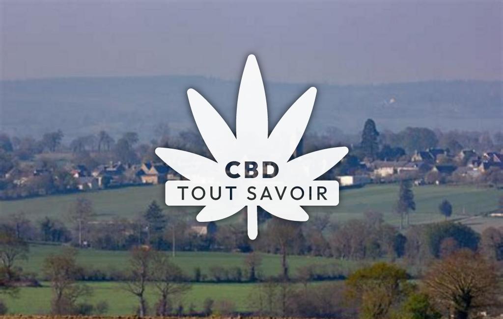 Village à Landelles-Et-Coupigny avec feuille Cannabis CBD