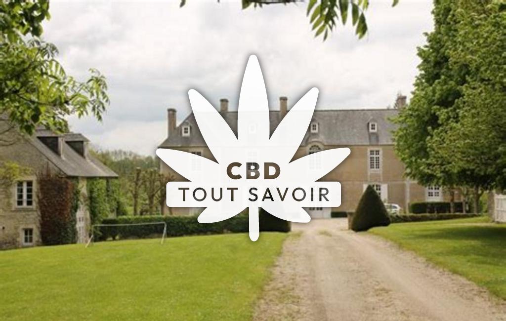 Village à Barbeville avec feuille Cannabis CBD