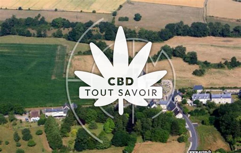 Village à Nonant avec feuille Cannabis CBD
