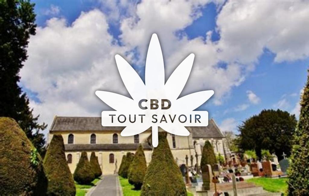 Village à Ryes avec feuille Cannabis CBD