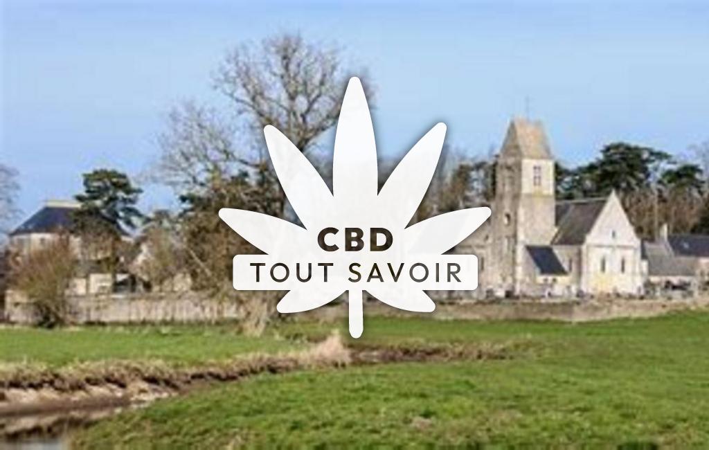 Village à Vaux-sur-Aure avec feuille Cannabis CBD