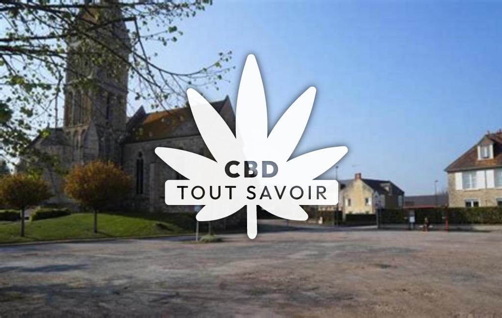 Village à Soumont-Saint-Quentin avec feuille Cannabis CBD