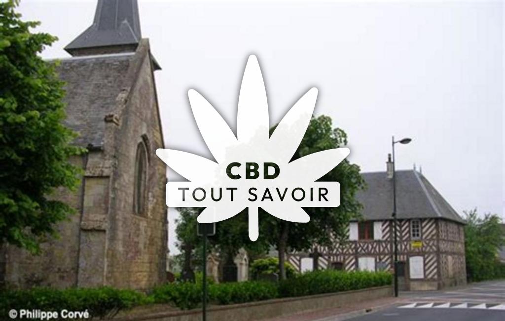 Village à Annebault avec feuille Cannabis CBD