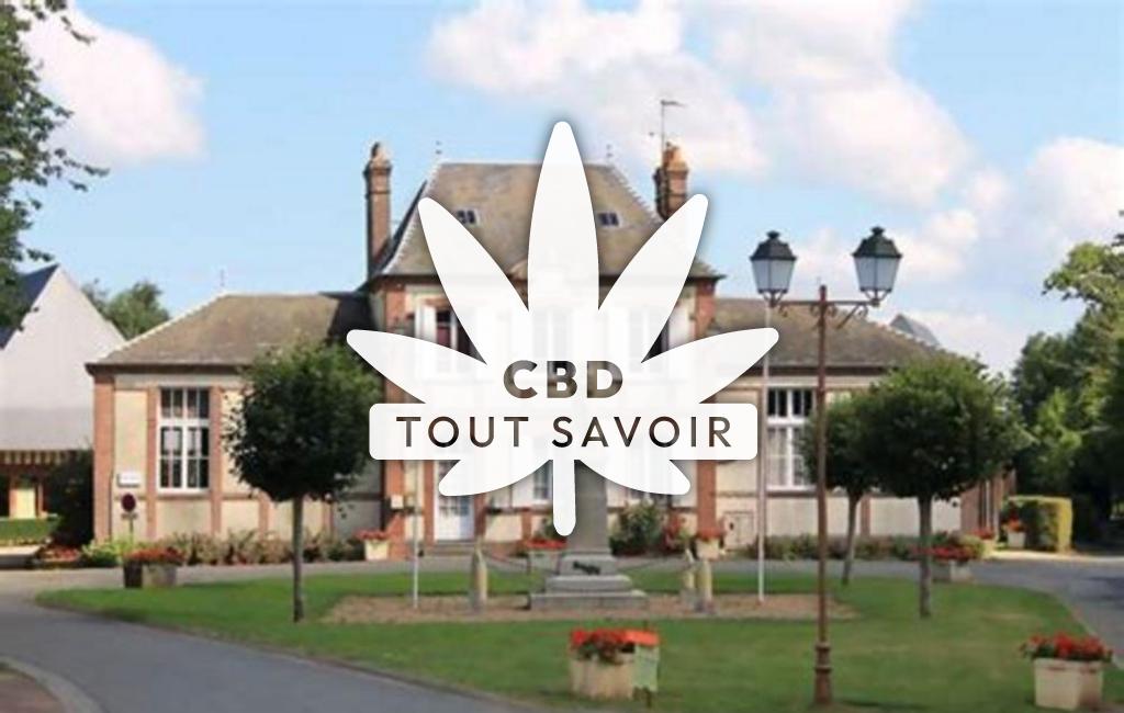 Village à Bourgeauville avec feuille Cannabis CBD