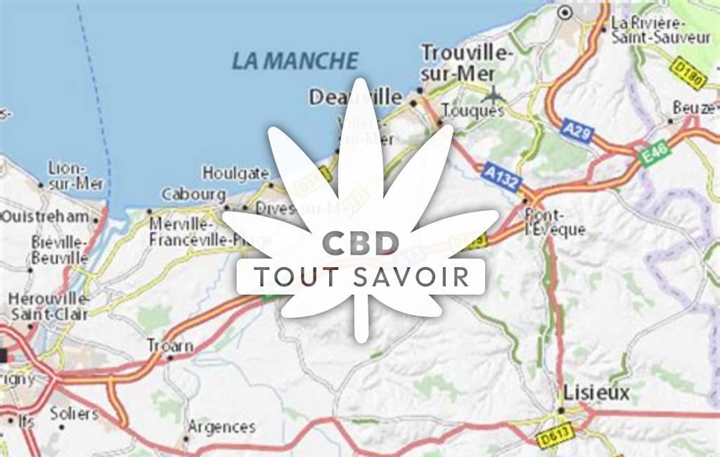 Village à Danestal avec feuille Cannabis CBD