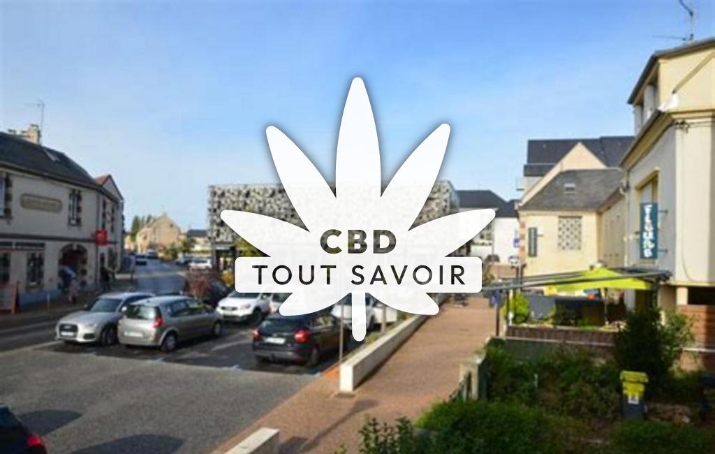 Village à Douvres-la-Delivrande avec feuille Cannabis CBD