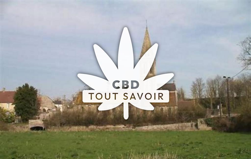 Village à Colombiers-sur-Seulles avec feuille Cannabis CBD