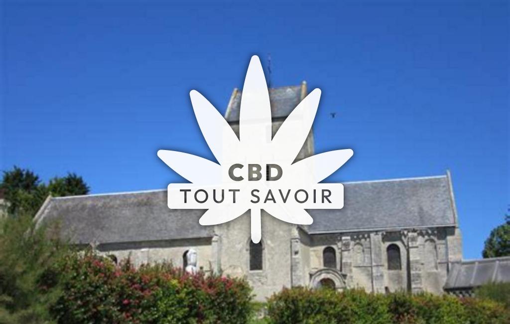Village à Sainte-Croix-sur-Mer avec feuille Cannabis CBD