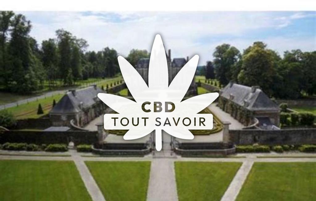 Village à Balleroy-sur-Drome avec feuille Cannabis CBD