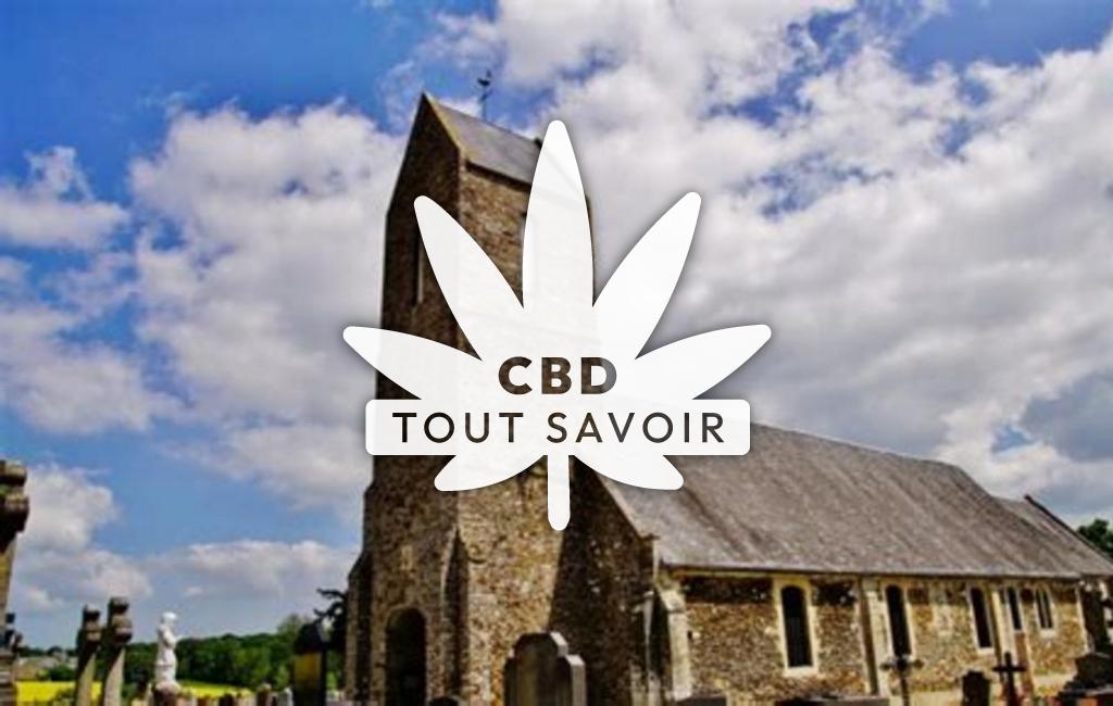 Village à Cahagnolles avec feuille Cannabis CBD