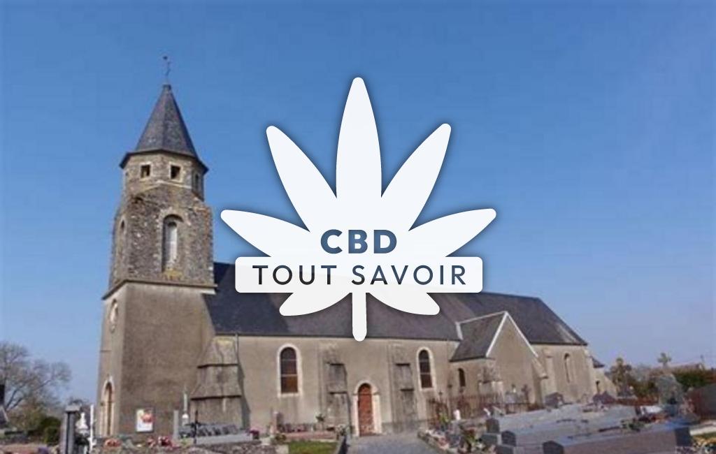 Village à La-Bazoque avec feuille Cannabis CBD