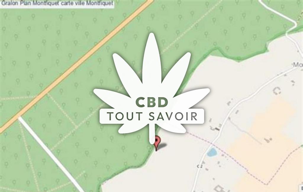 Village à Montfiquet avec feuille Cannabis CBD
