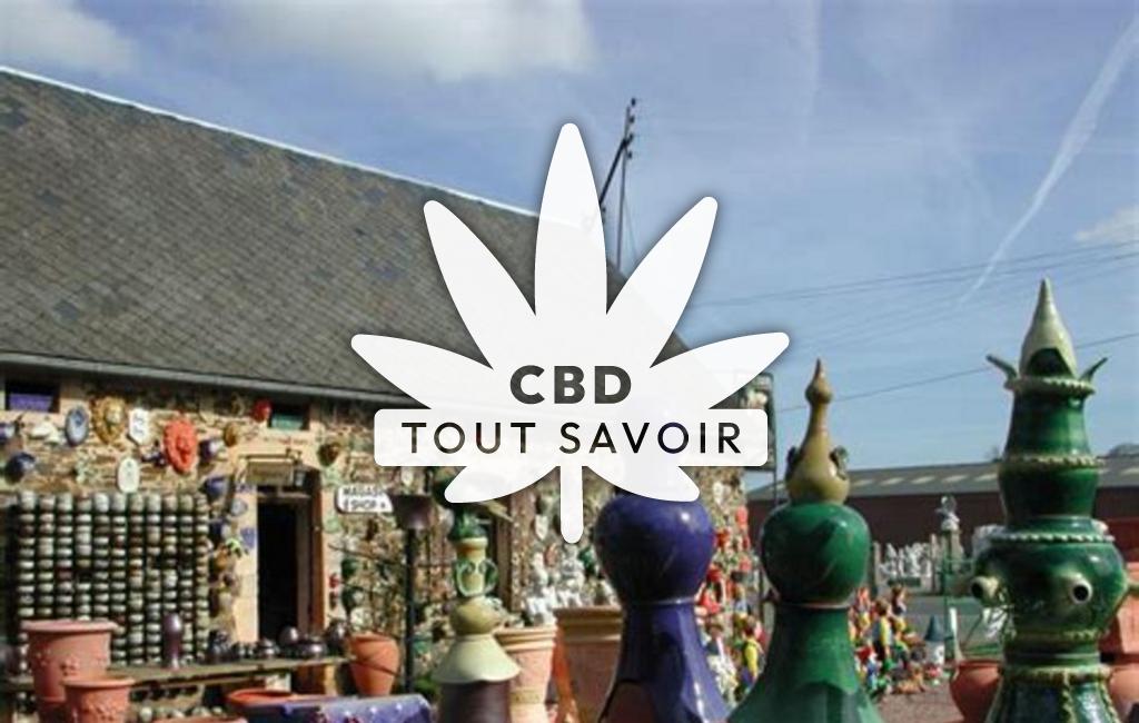 Village à Noron-la-Poterie avec feuille Cannabis CBD