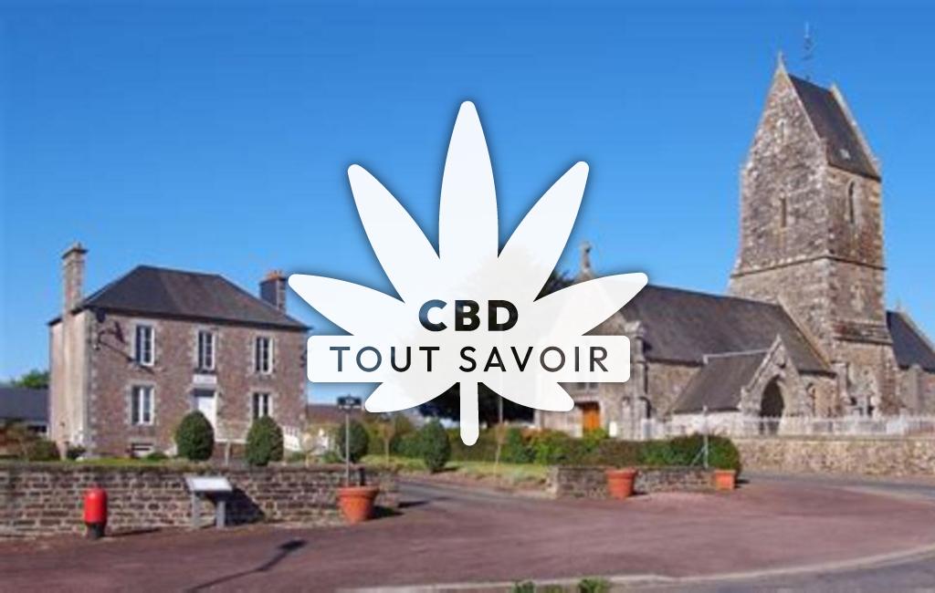 Village à Campagnolles avec feuille Cannabis CBD