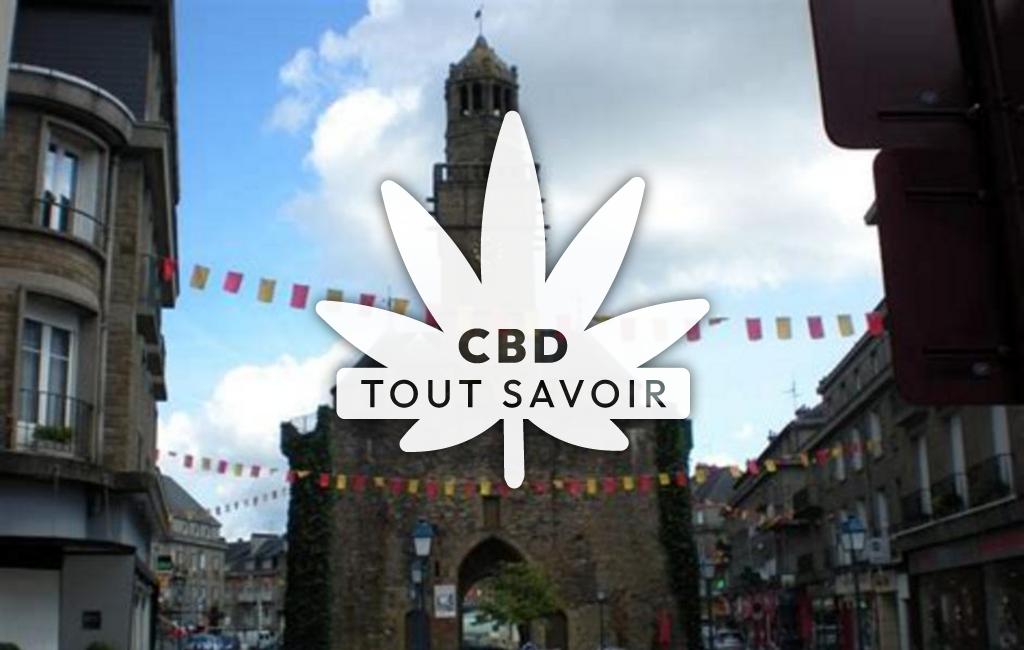 Village à Vire-Normandie avec feuille Cannabis CBD