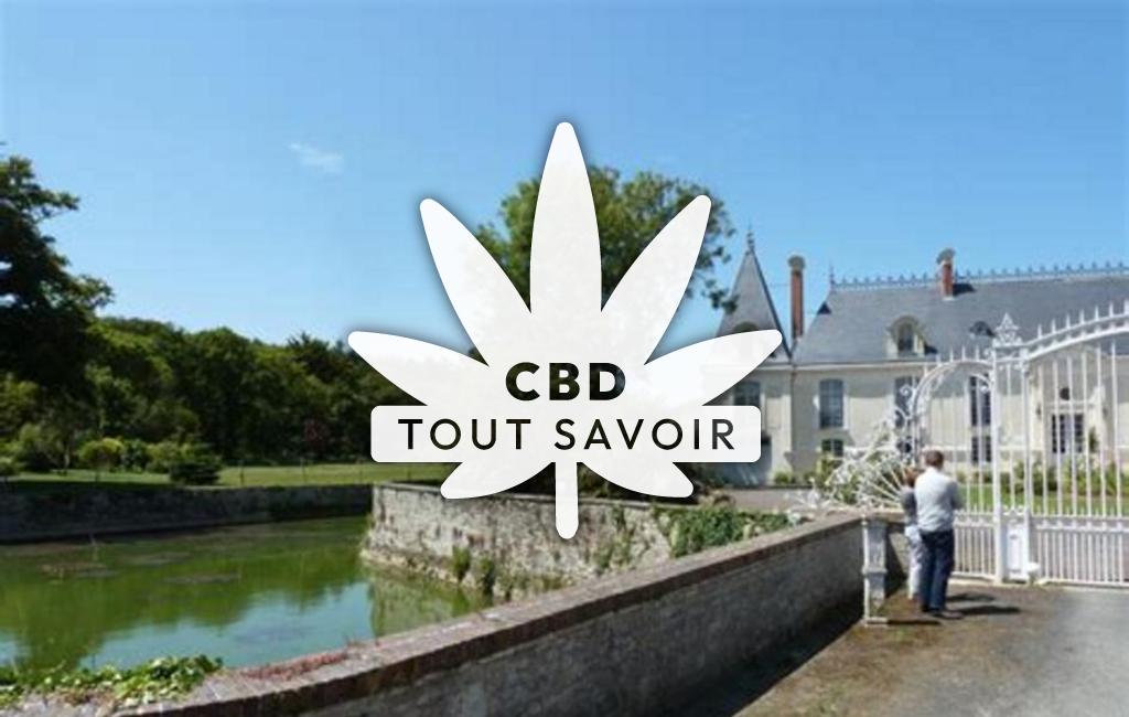 Village à Commes avec feuille Cannabis CBD