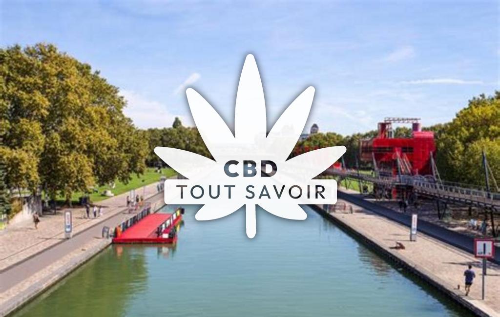 Village à La-Villette avec feuille Cannabis CBD