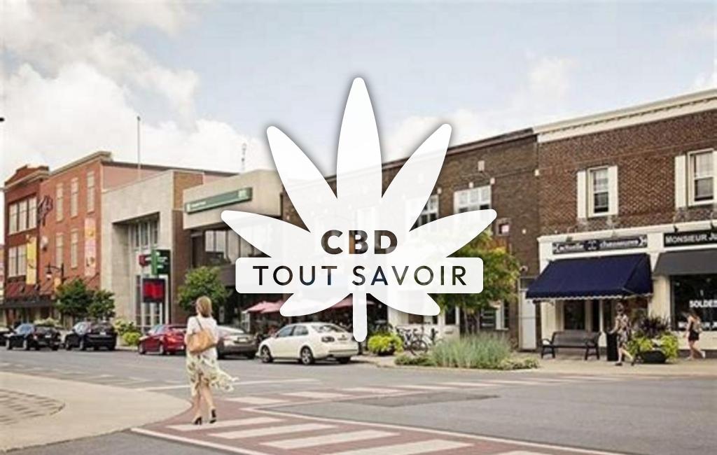 Village à Saint-Lambert avec feuille Cannabis CBD