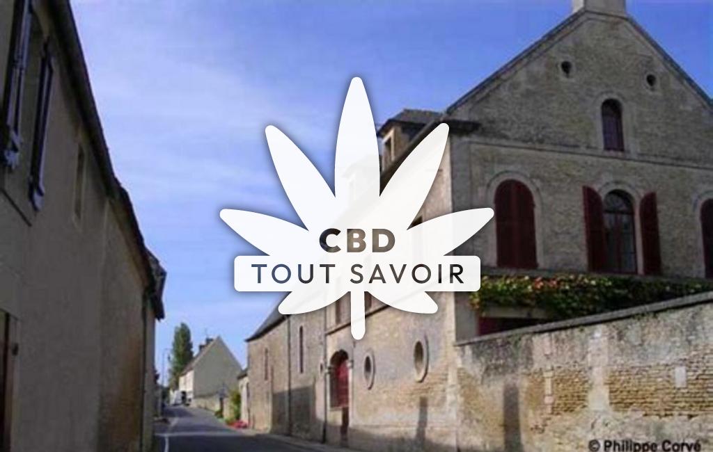 Village à Anisy avec feuille Cannabis CBD