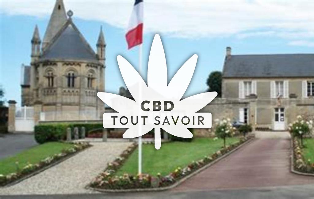 Village à Basly avec feuille Cannabis CBD