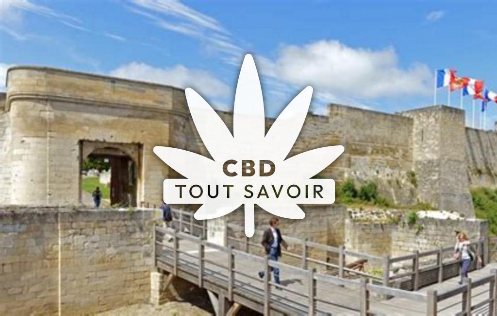 Village à Cairon avec feuille Cannabis CBD