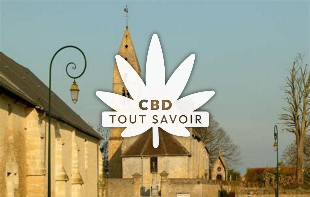 Village à Colomby-Anguerny avec feuille Cannabis CBD