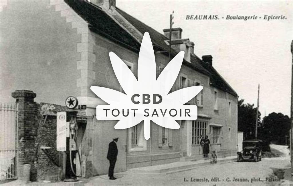 Village à Beaumais avec feuille Cannabis CBD