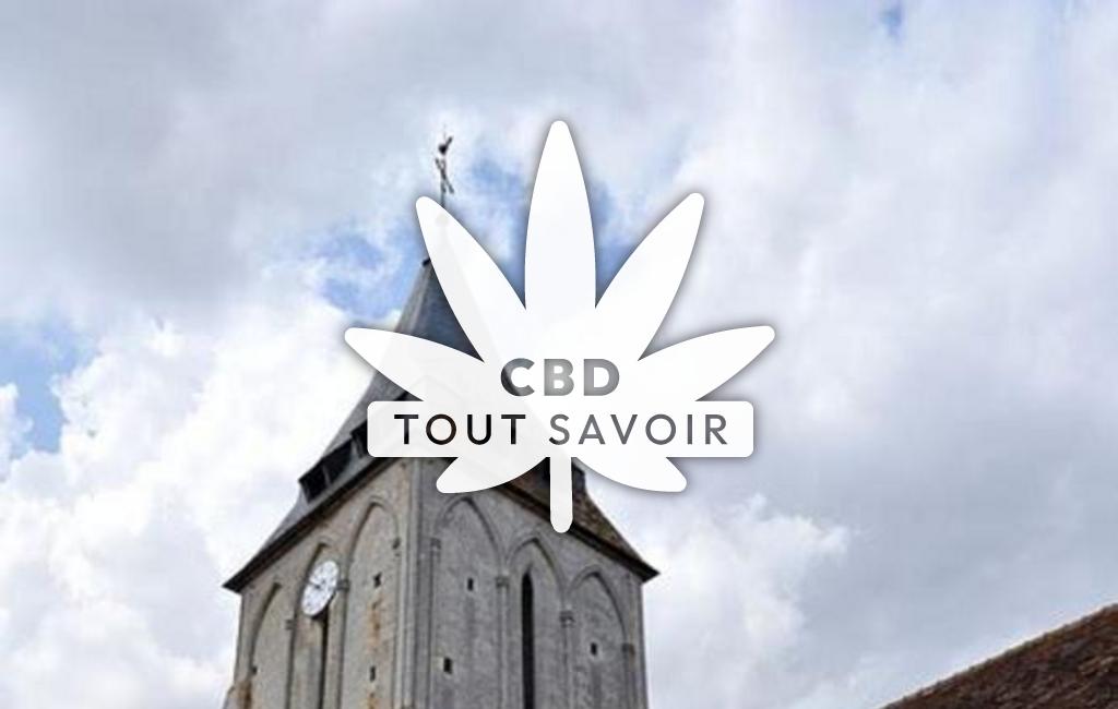 Village à Crocy avec feuille Cannabis CBD