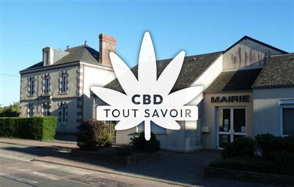 Village à Damblainville avec feuille Cannabis CBD