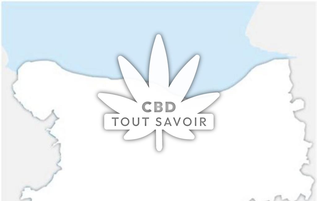 Village à Fourches avec feuille Cannabis CBD