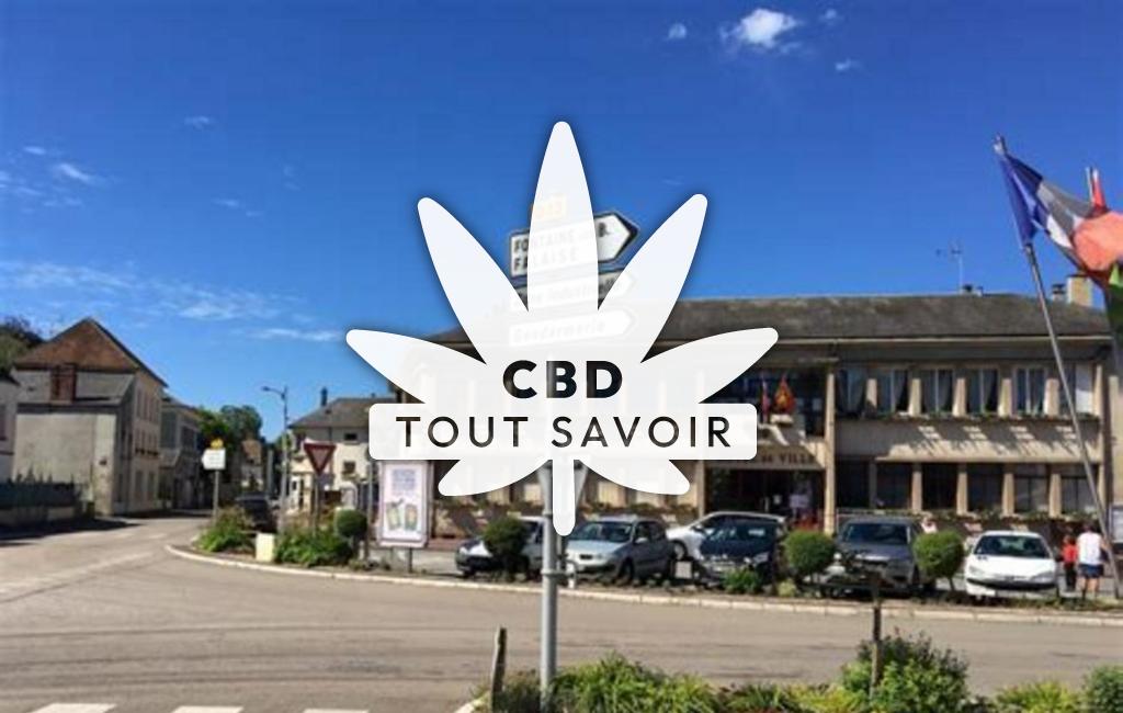 Village à Le-Marais-la-Chapelle avec feuille Cannabis CBD