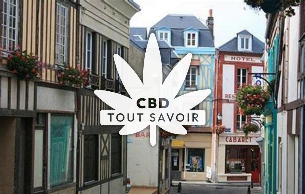 Village à Auberville avec feuille Cannabis CBD