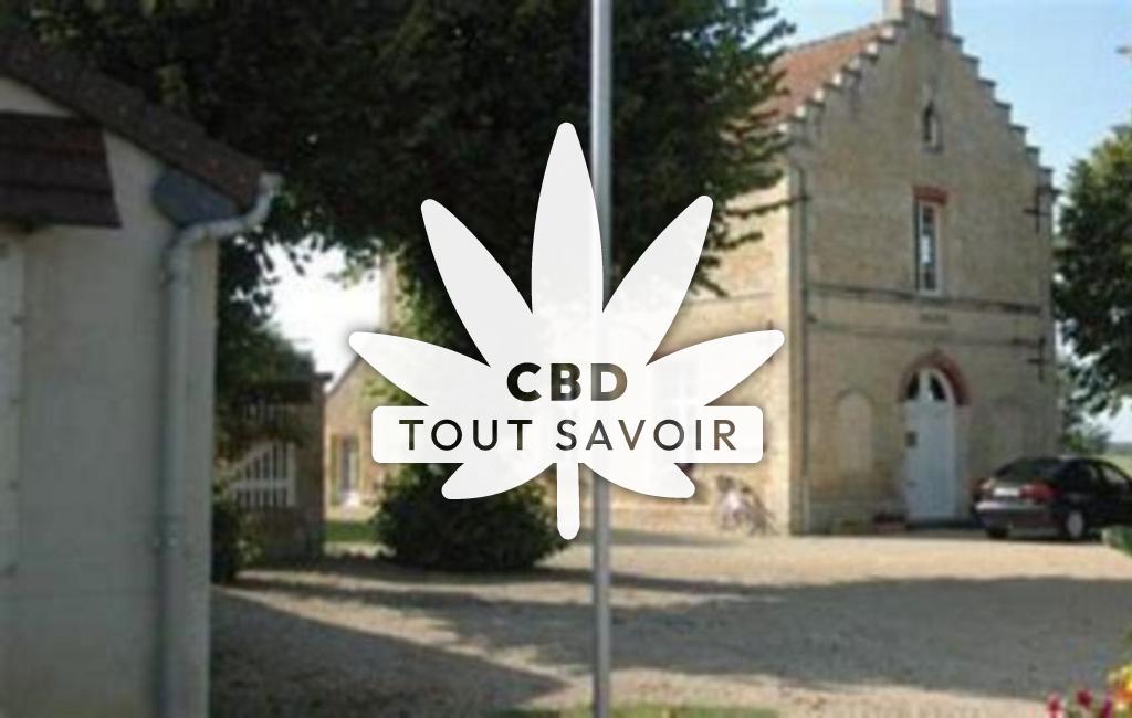Village à Janville avec feuille Cannabis CBD