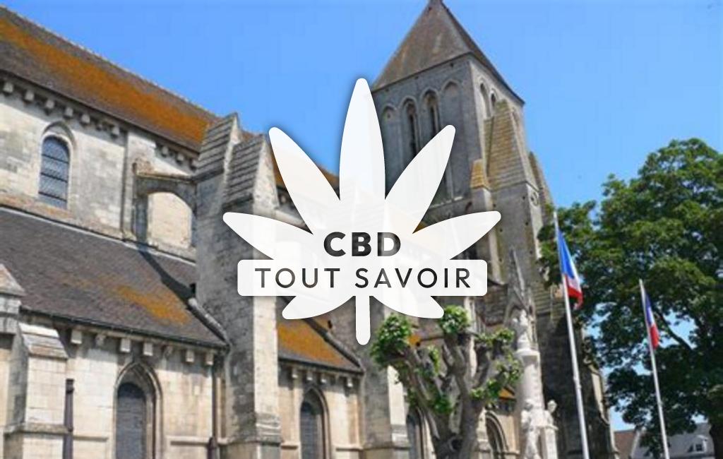 Village à Saint-Samson avec feuille Cannabis CBD