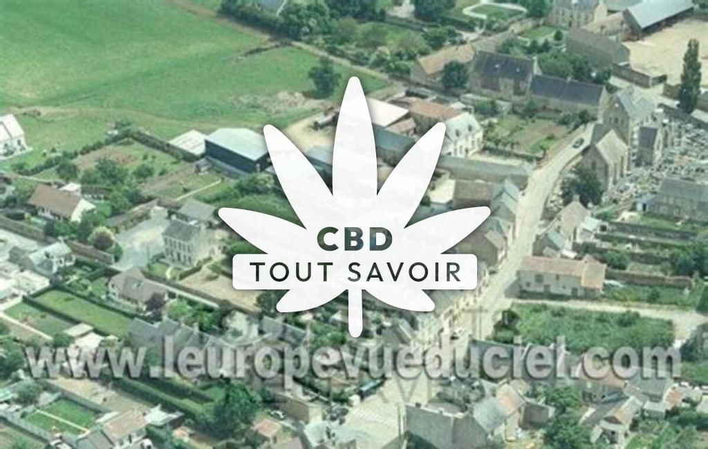 Village à Fresney-le-Puceux avec feuille Cannabis CBD